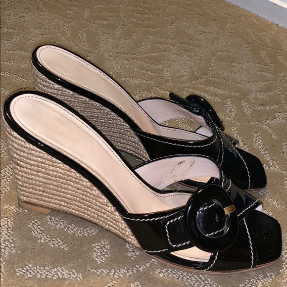 Black wedge heel, PRADA - Picture 2 of 4